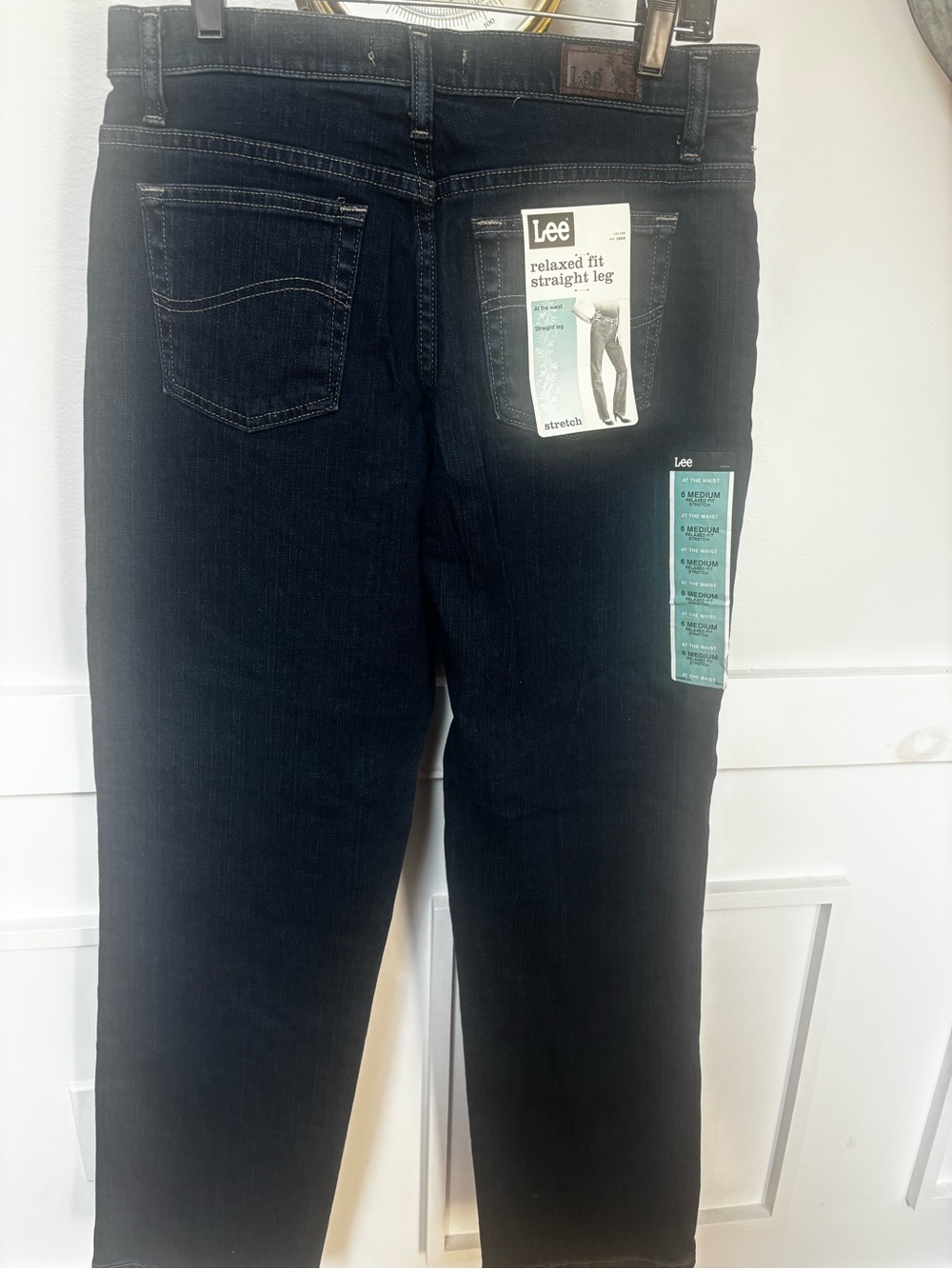 Lee  Straight Stretch relaxed Jeans in Dark Indigo